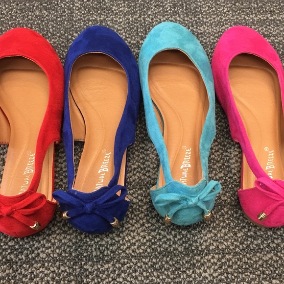 Nature Breeze Rose Gold Open Side Ballerina Flat - Picture 6 of 7